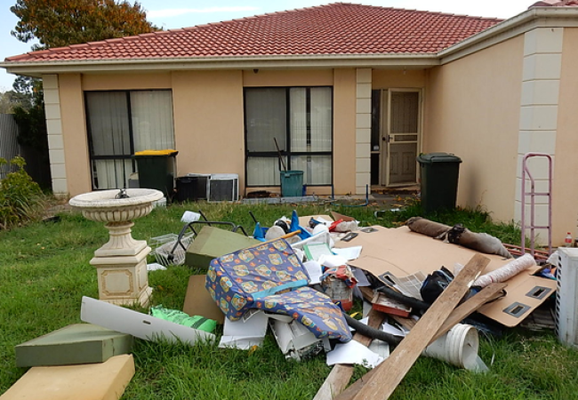 Residential property cleanouts dumpster
